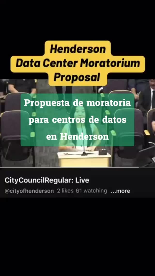 Public Comment on Henderson Data Center Moratorium Proposal