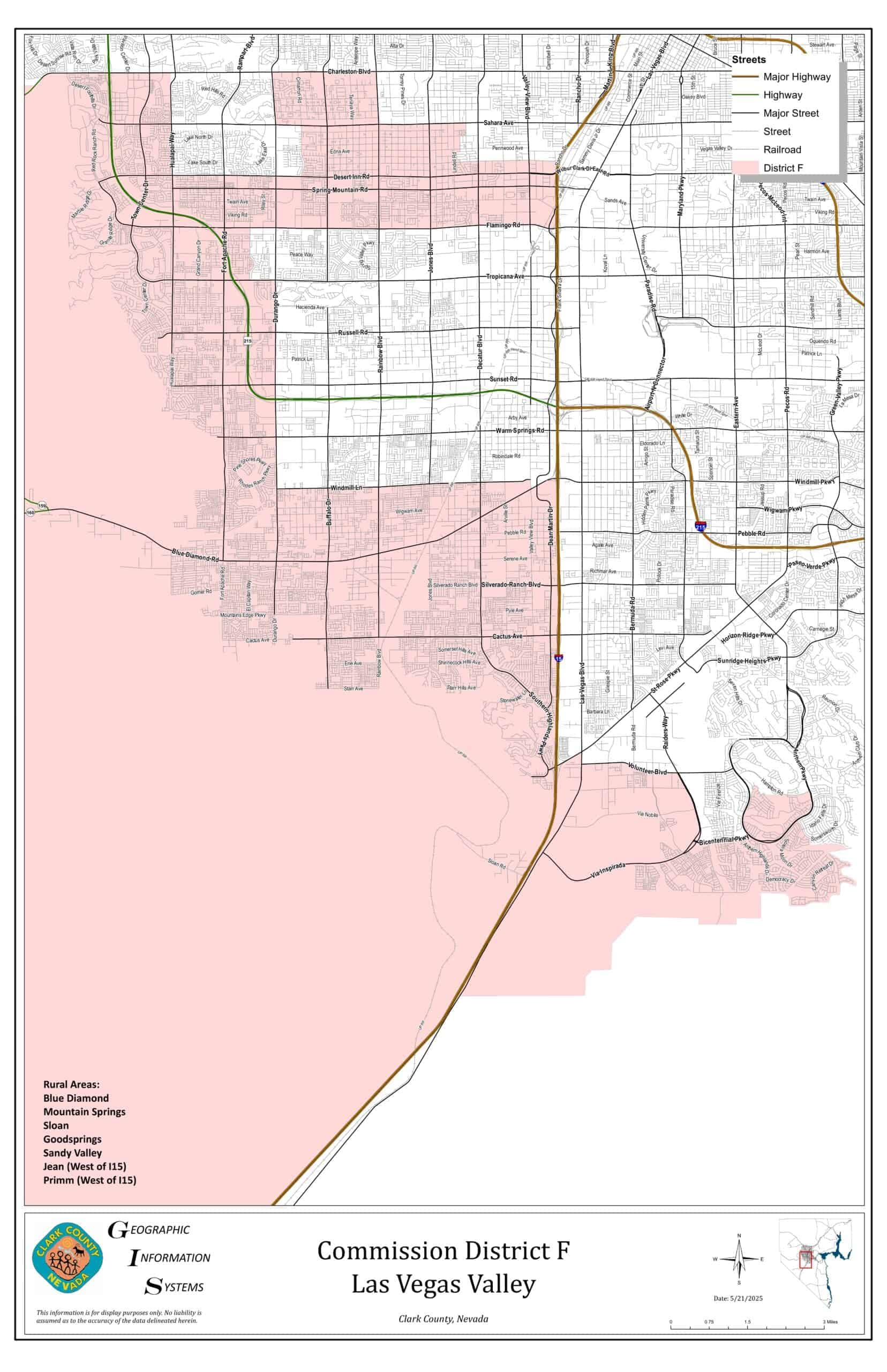 Clark County Commissioner District F Map